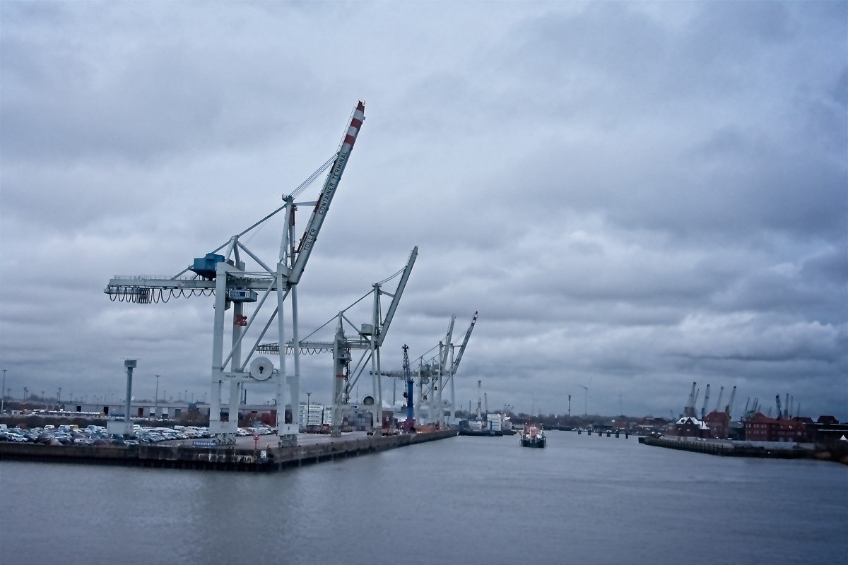 Cranes in the Port of Hamburg
