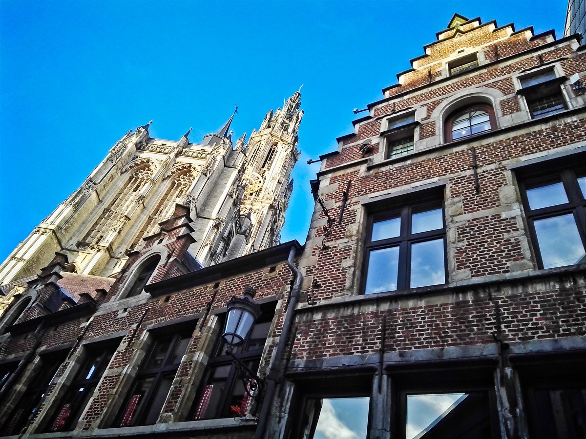 Cathedral and Flemish houses